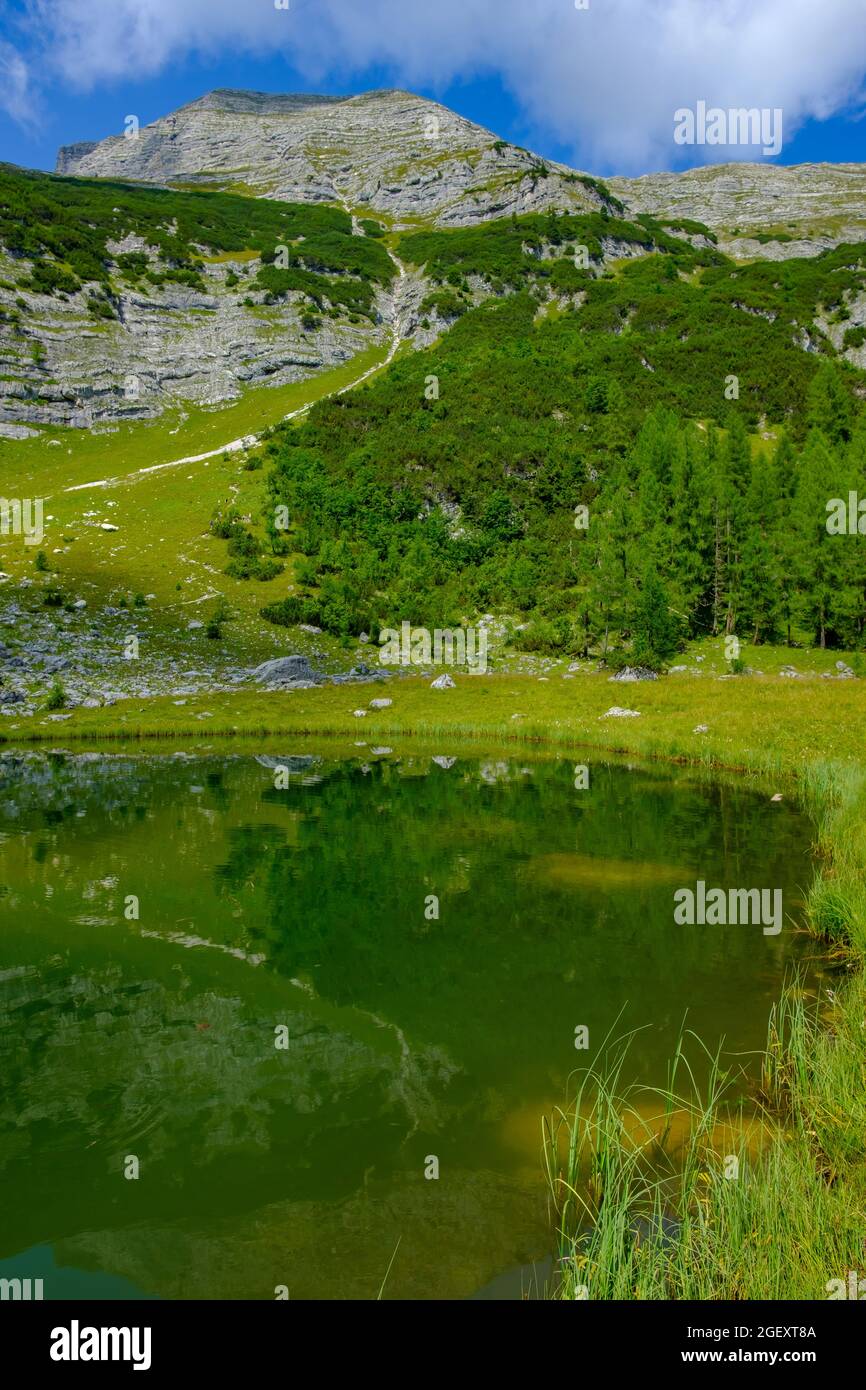 lac brunnsteiner voir dans la haute région de montagne autrichienne wurzeralm Banque D'Images