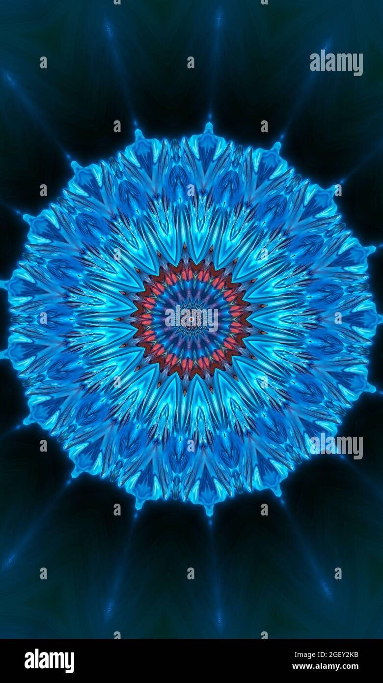 Motifs géométriques thaïlandais art mixte, art polynésien, art mandala en forme d'hexagones, de triangles et d'étoiles à six pointes. Modèle Kalédoscope pour scra Banque D'Images