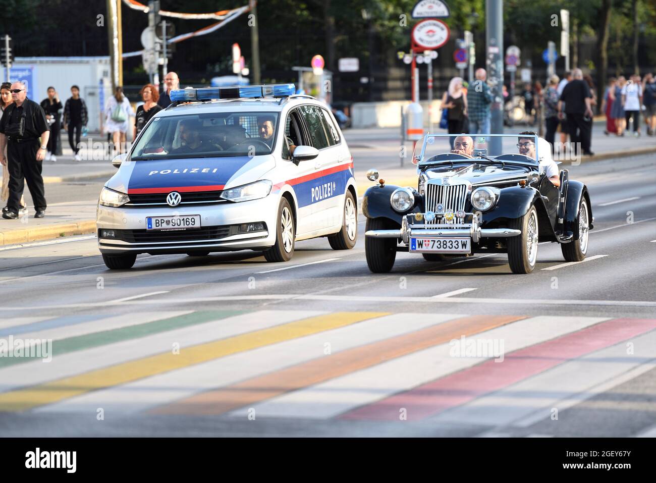 Vienne. Autriche. Les Journées classiques de Vienne 21.-22. Août 2021. Le musée de l'automobile roulant au centre de Vienne. Banque D'Images