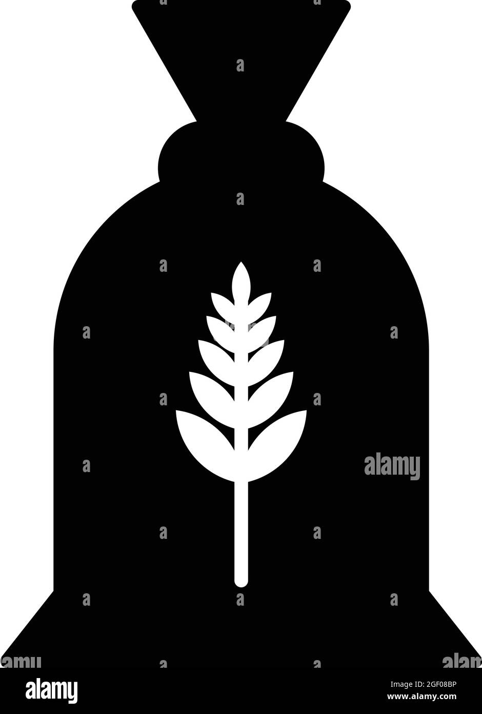 Les icônes de récolte et de sac de récolte sont isolées sur fond blanc. Illustration vectorielle simple pour la conception graphique et Web ou à des fins commerciales. Illustration de Vecteur