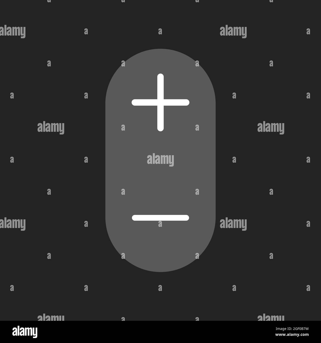 Plus et moins. Ajouter et réduire. Icône isolée minimaliste. Illustration vectorielle Illustration de Vecteur