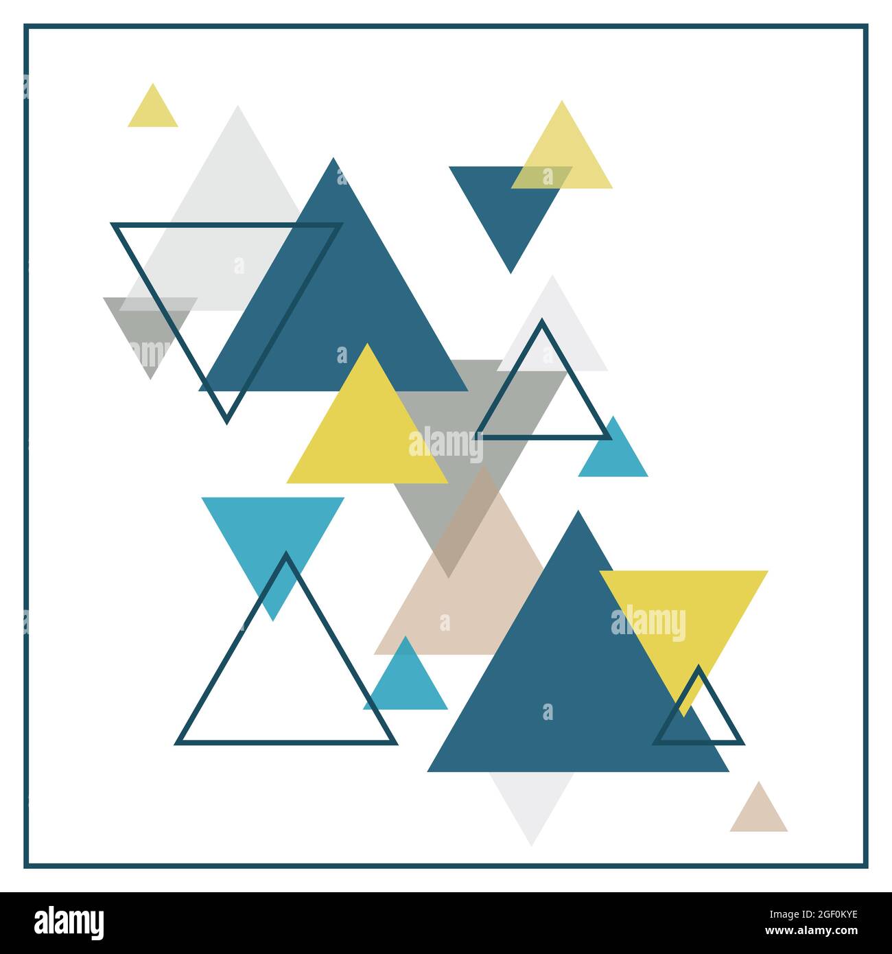 Arrière-plan scandinave abstrait composé de triangles multicolores. Illustration vectorielle. Illustration de Vecteur
