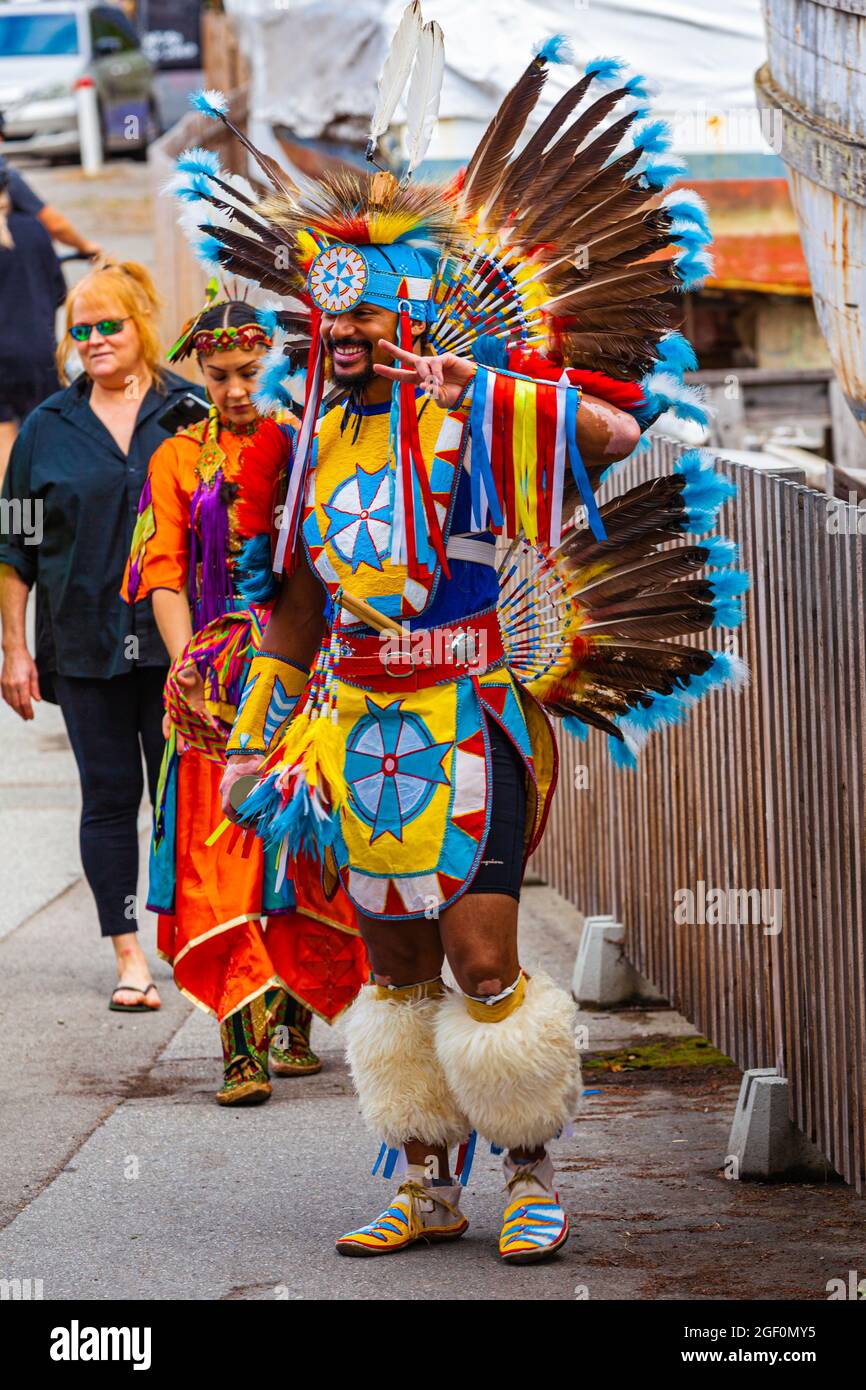 Participants au Festival maritime de Richmond 2021 au Britannia Ship Yard à Steveston Colombie-Britannique Canada Banque D'Images