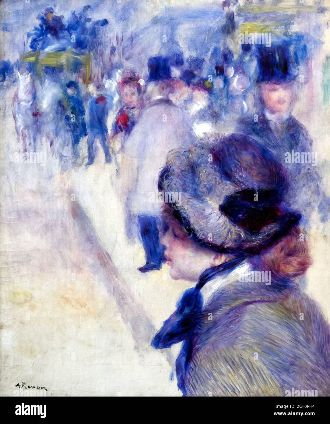 La place Clichy par Pierre Auguste Renoir (1841-1919), huile sur toile, C, 1880 Banque D'Images