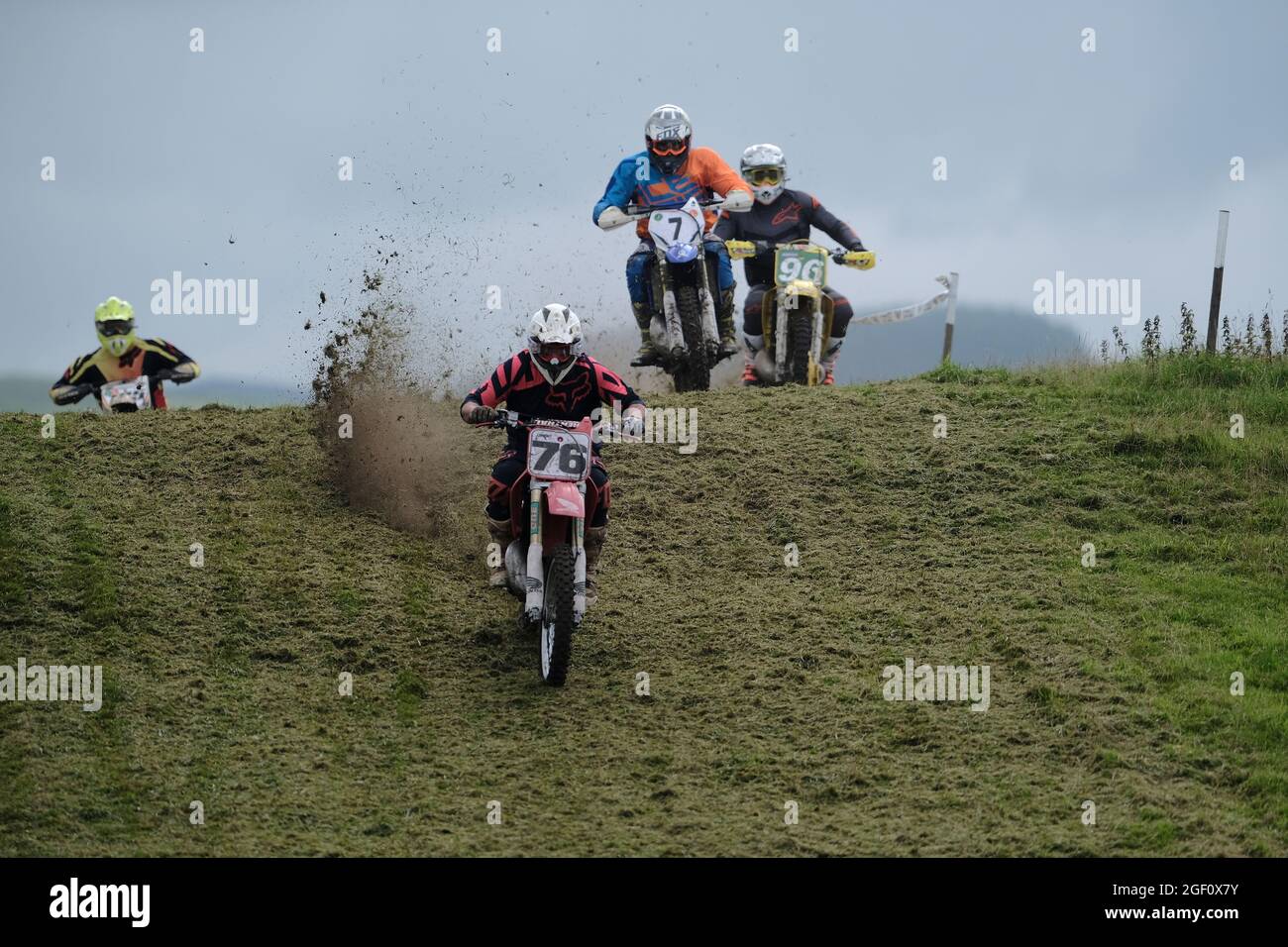 Hawick, Royaume-Uni. 22 août 2021. Action de la série 5 de l'événement du Scottish TwinSHOCK Scramble Club qui s'est tenu près de Hawick le dimanche 22 août 2021 crédit : Rob Gray/Alamy Live News Banque D'Images