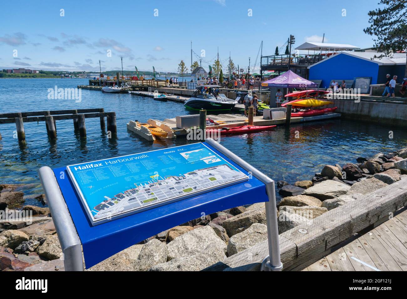 Halifax, Nouvelle-Écosse, Canada - 11 août 2021 : carte de Halifax Harbourfront Banque D'Images