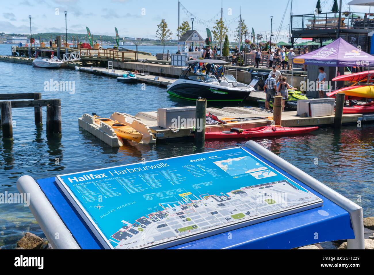 Halifax, Nouvelle-Écosse, Canada - 11 août 2021 : carte de Halifax Harbourfront Banque D'Images