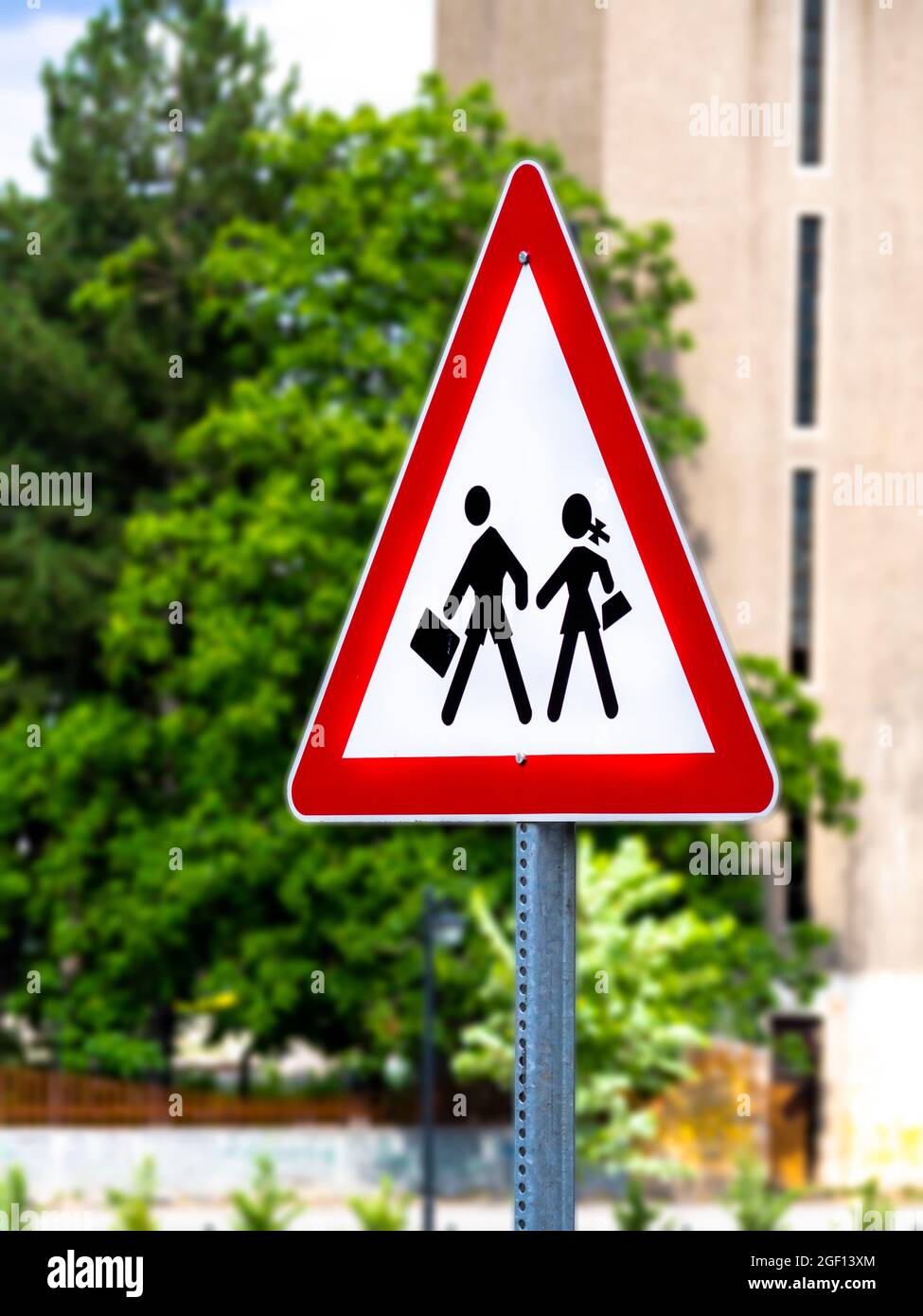 Grand ralentir enfants jouant de sécurité/Signal d'avertissement de sécurité routière Signes 