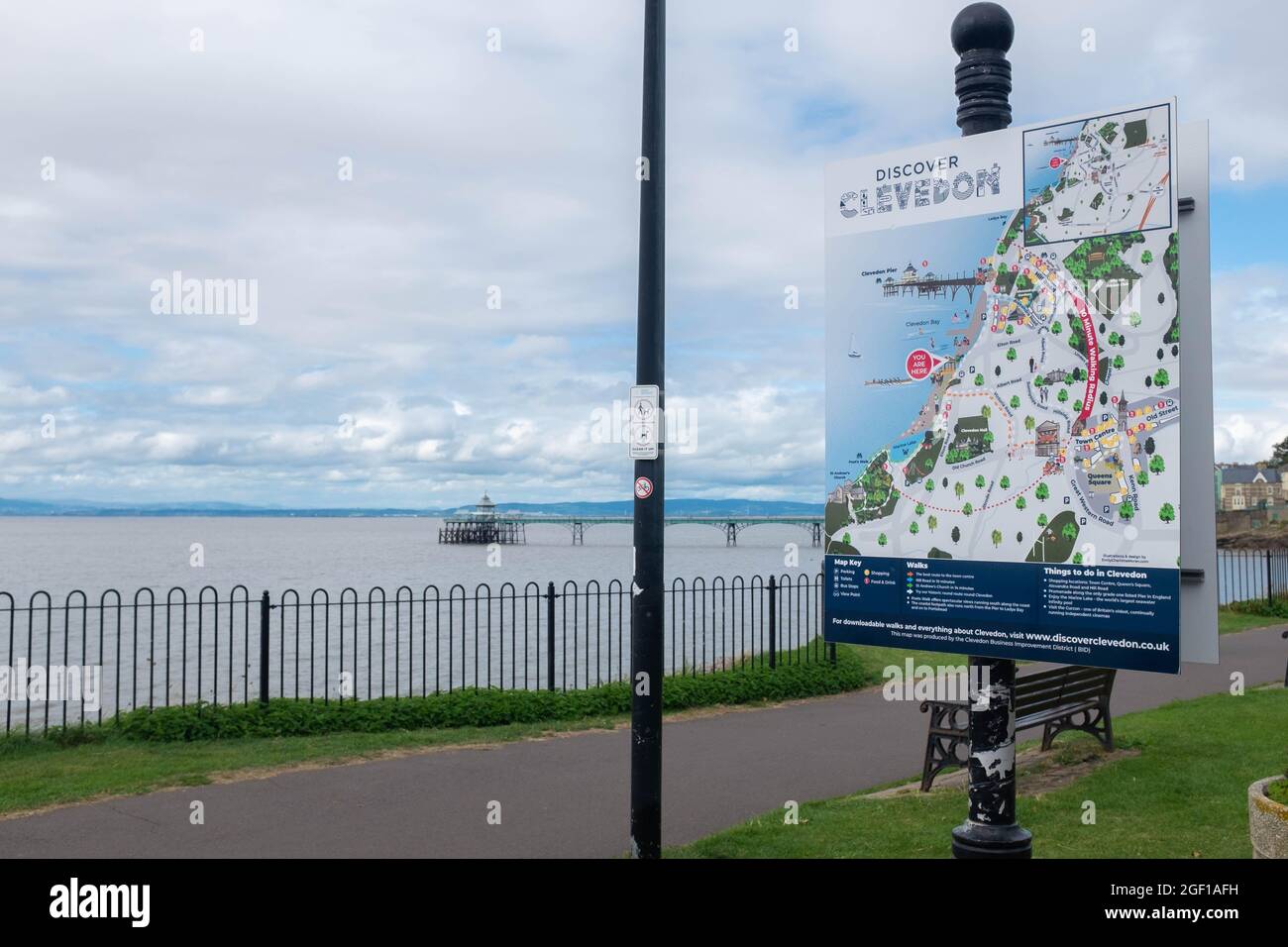 Clevedon Pier, près de Bristol, Royaume-Uni Banque D'Images