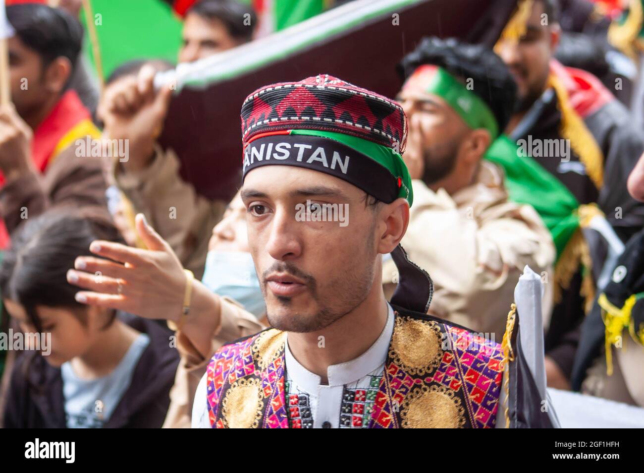 LONDRES, ANGLETERRE- 21 août 2021 : des manifestants ont CESSÉ DE TUER des manifestants AFGHANS Banque D'Images