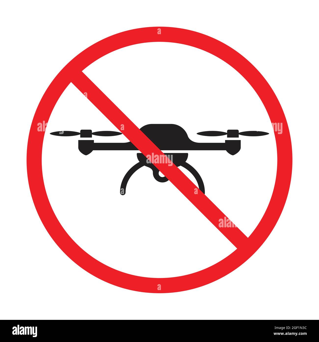 Aucun signe de zone de drone vols avec drone interdit signe d'arrêt  illustration vectorielle pour la conception graphique, logo, site Web,  médias sociaux, application mobile, iu Image Vectorielle Stock - Alamy