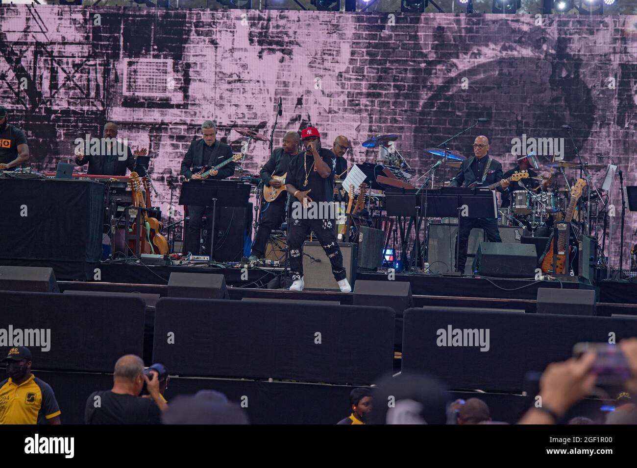 New York, États-Unis. 21 août 2021. Scorpion se produit lors du « We Love NYC: The Homecoming concert » au Great Lawn de Central Park, New York. Crédit : SOPA Images Limited/Alamy Live News Banque D'Images