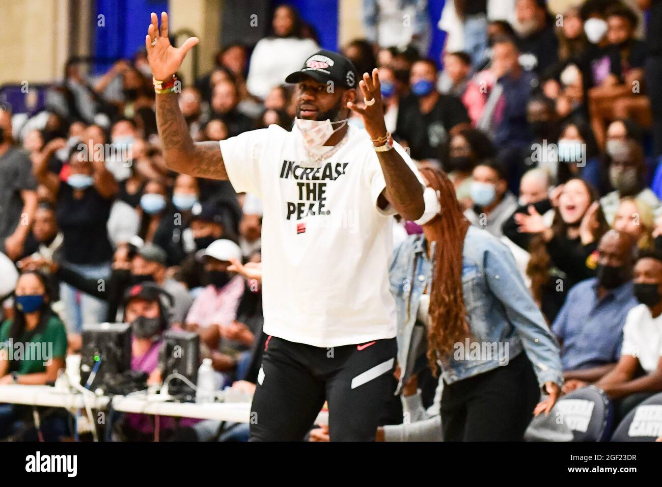 LeBron James lors du match de basket-ball CIF Southern Section Championship 2021, le vendredi 11 juin 2021, à Chatsworth. Centennial a vaincu Sierra CAN Banque D'Images