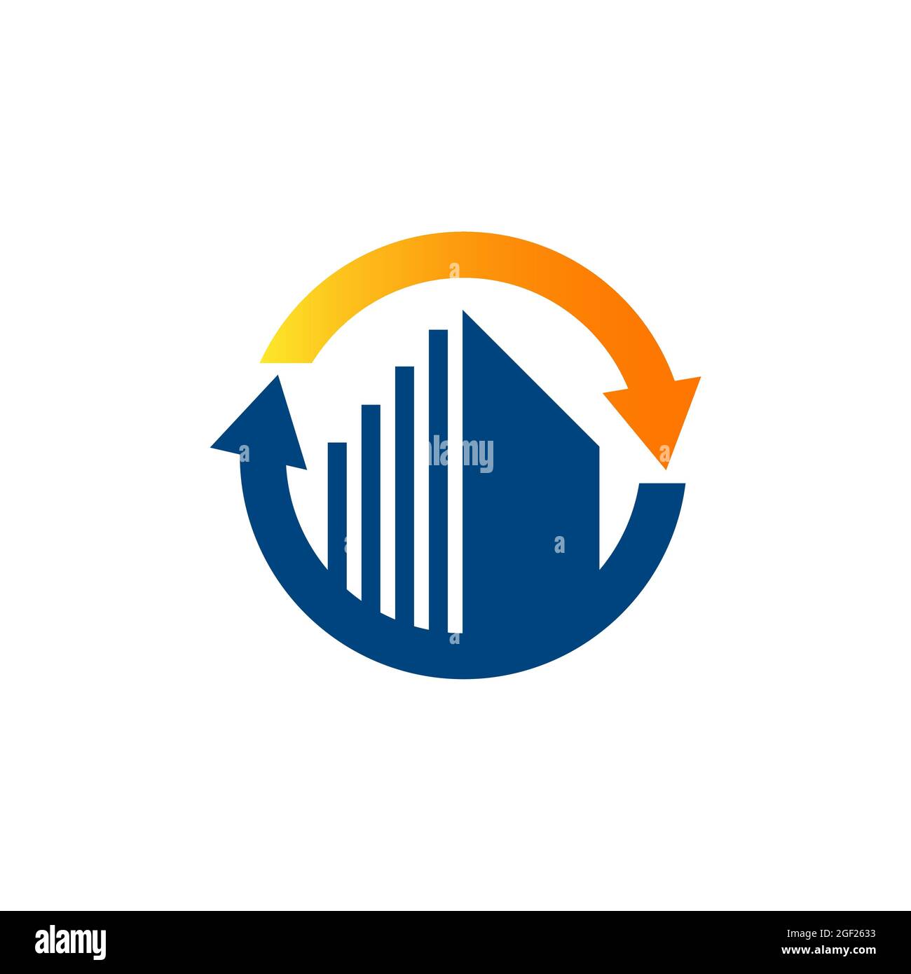 Symbole d'icône de bâtiment avec style art au trait. Résumé de l'édifice de la ville pour l'inspiration de la conception de symboles. Illustration vectorielle EPS.8 EPS.10 Illustration de Vecteur
