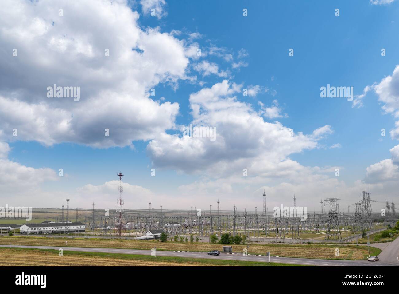 Vue aérienne de la centrale électrique Banque D'Images