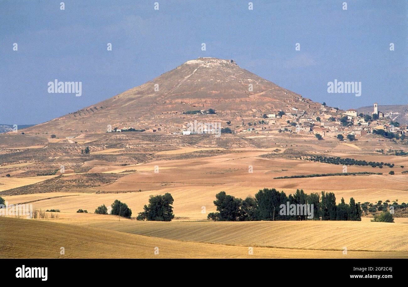 PANORAMICA-TIERRAS DE CULTIVO. Emplacement : EXTÉRIEUR. HITA. Guadalajara. ESPAGNE. Banque D'Images