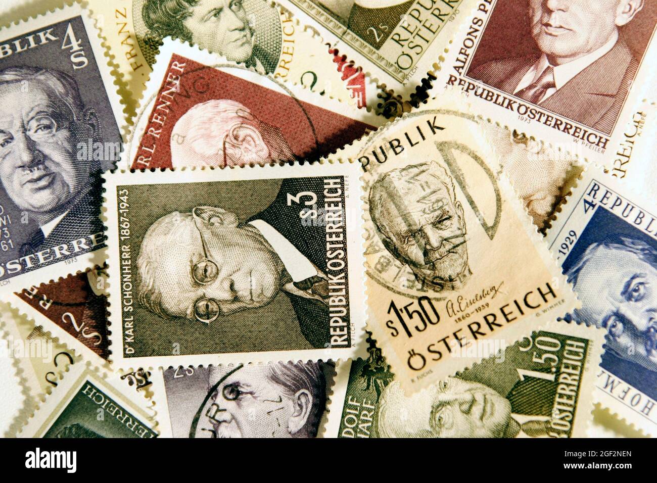 Ancienne collection de timbres de l'Autriche, Autriche Banque D'Images
