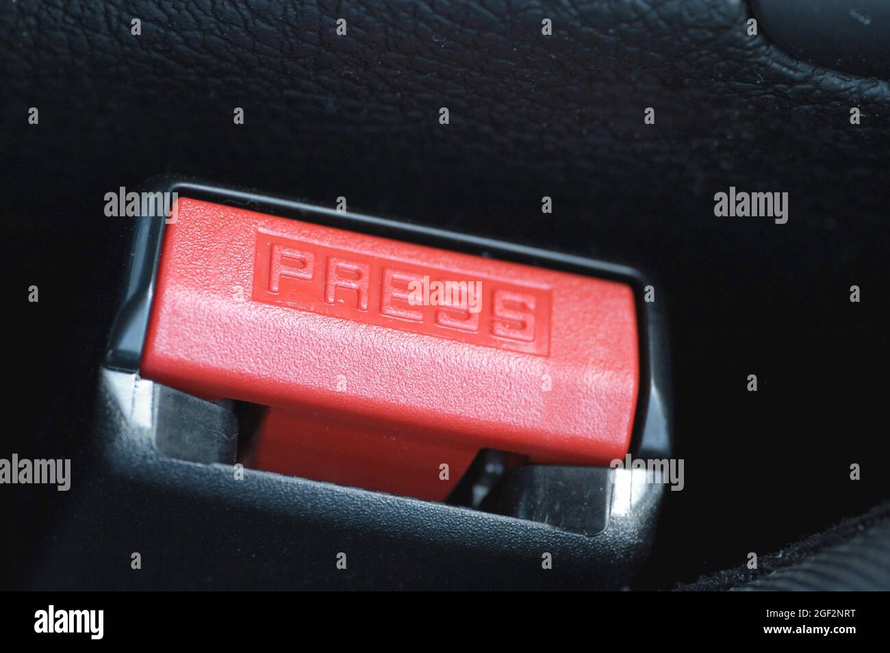 Boucle de ceinture pour ceinture de sécurité, presse, Allemagne Banque D'Images