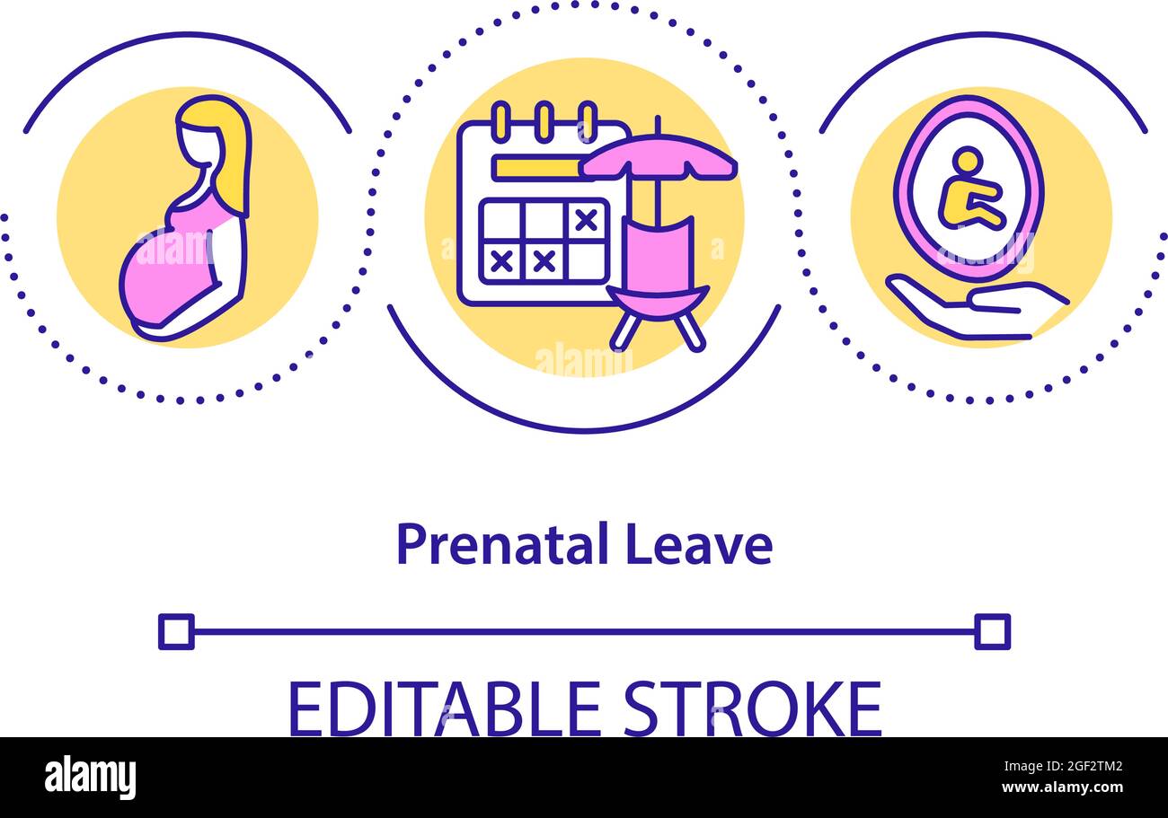 Icône de concept de congé prénatal Illustration de Vecteur