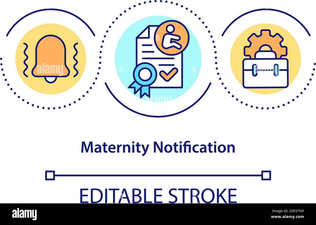 Icône de concept de notification de maternité Illustration de Vecteur