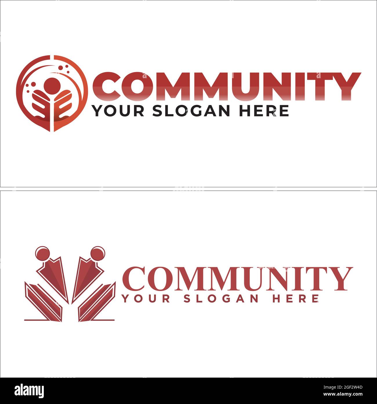 Communauté personnes non-profit logo design Illustration de Vecteur