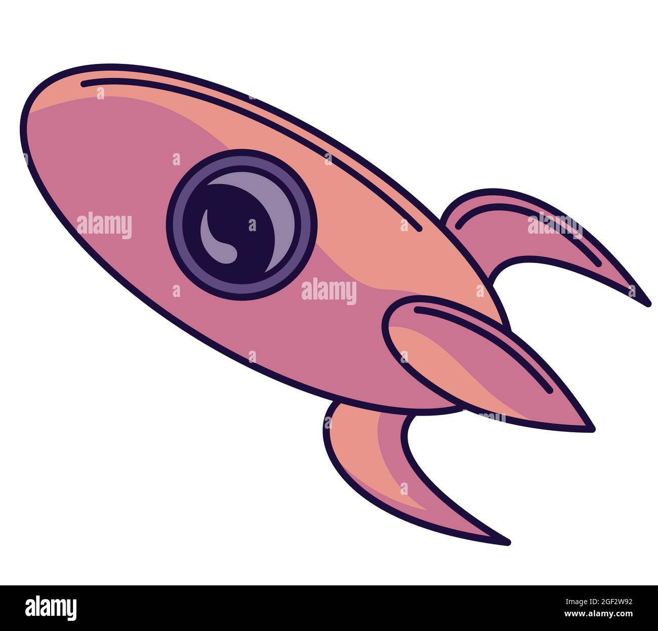 Illustration vectorielle de la fusée. Illustration plate sur fond blanc avec thème univers et espace. Illustration de Vecteur