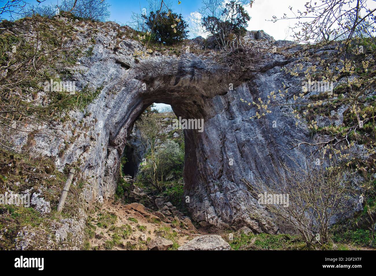 Cave Entrance Peak District Banque D'Images