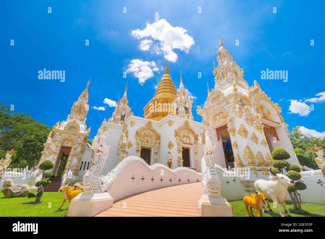 Wat See don moon.le beau temple est une attraction touristique du nord chiangmai, Thaïlande. Banque D'Images