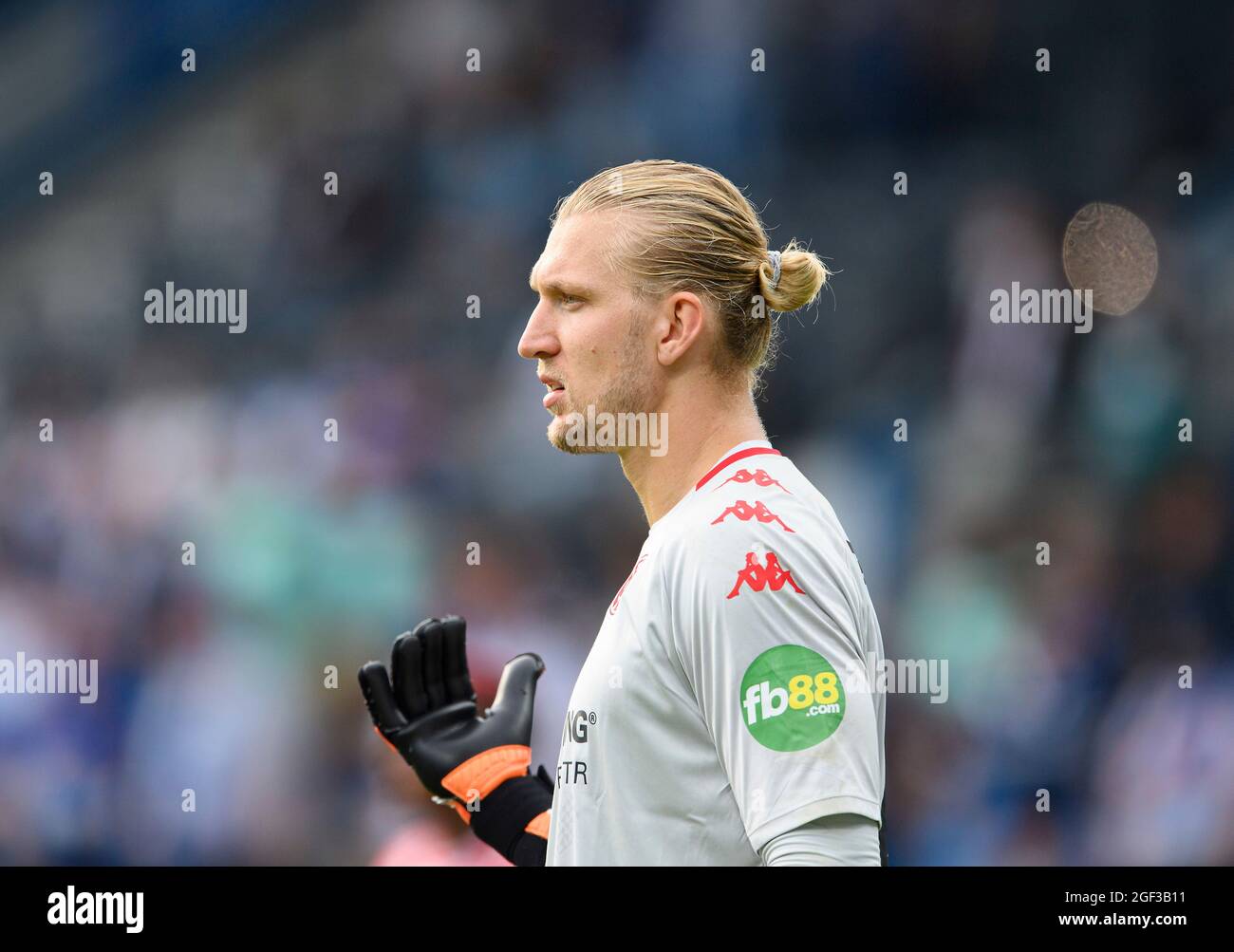 Bochum, Allemagne. 22 août 2021. Goalwart Robin ZENTNER (MZ) Gesture, Gesture football 1. Bundesliga, 2e jour de match, VfL Bochum (BO) - FSV FSV FSV Mainz 05 (MZ) 2: 0, le 08/21/2021 à Bochum/Allemagne. #DFL règlements interdisent toute utilisation de photographies comme séquences d'images et/ou quasi-vidéo # crédit: dpa/Alay Live News Banque D'Images