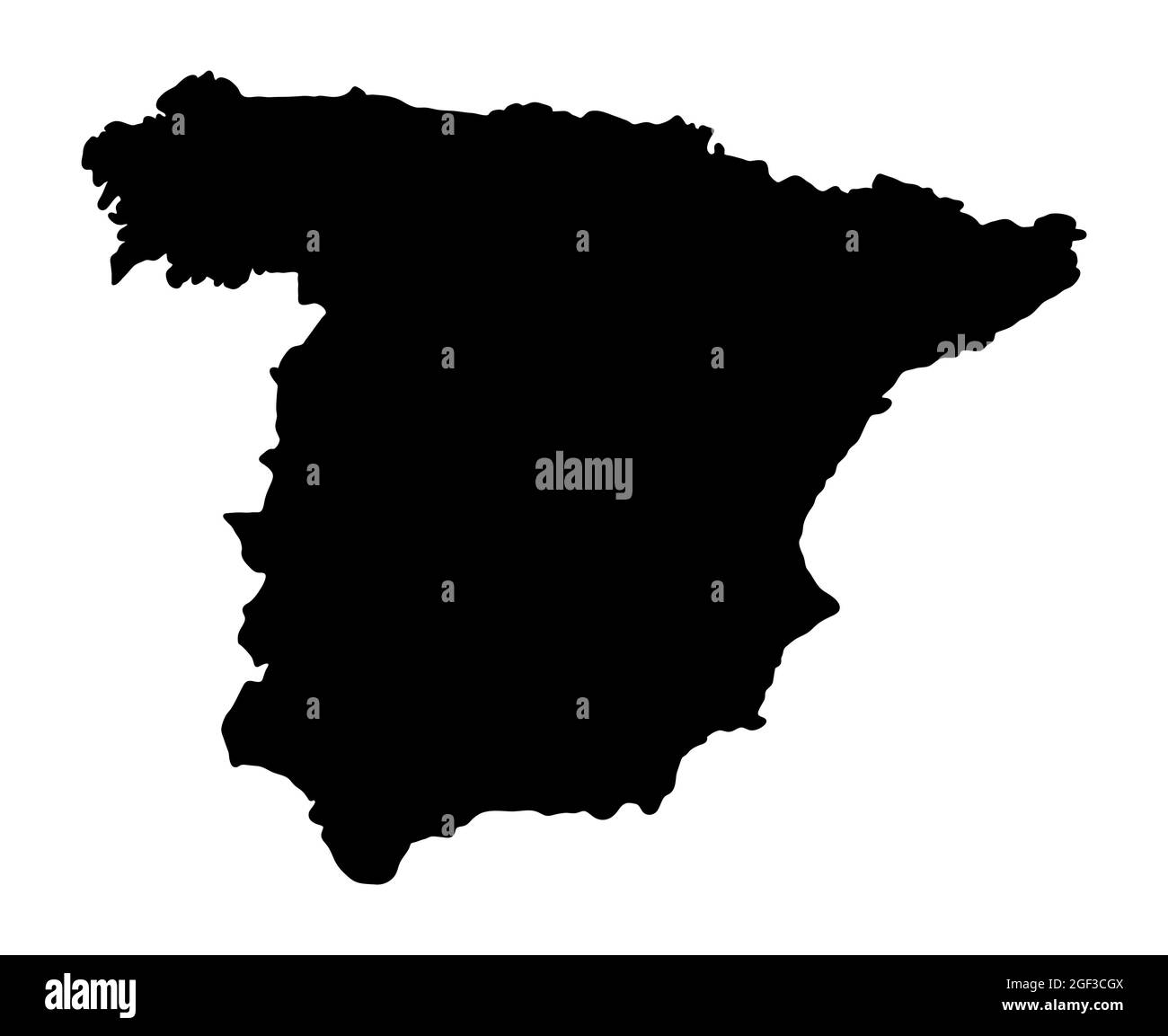 Espagne carte du drapeau de la silhouette. Illustration vectorielle du symbole national. Conception graphique de l'élément patriotique Illustration de Vecteur