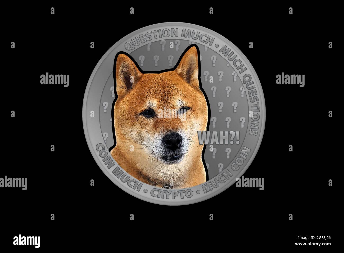 shiba inu, shib, doge monnaie crypto monnaie, questionnement, thème confus Banque D'Images