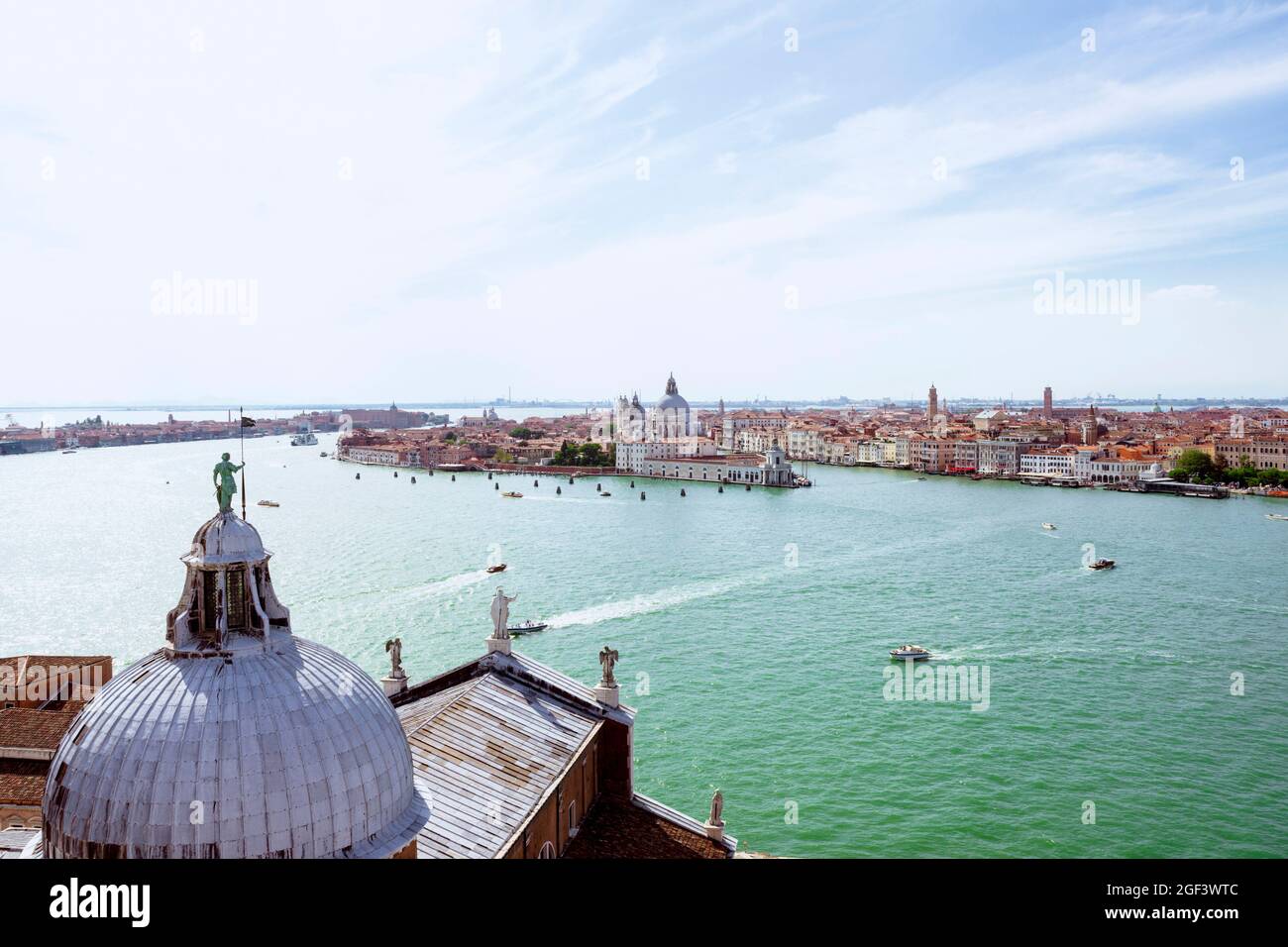 Dorsoduro et Giudecca vus de Chiesa di San Giorgio Maggiore Banque D'Images