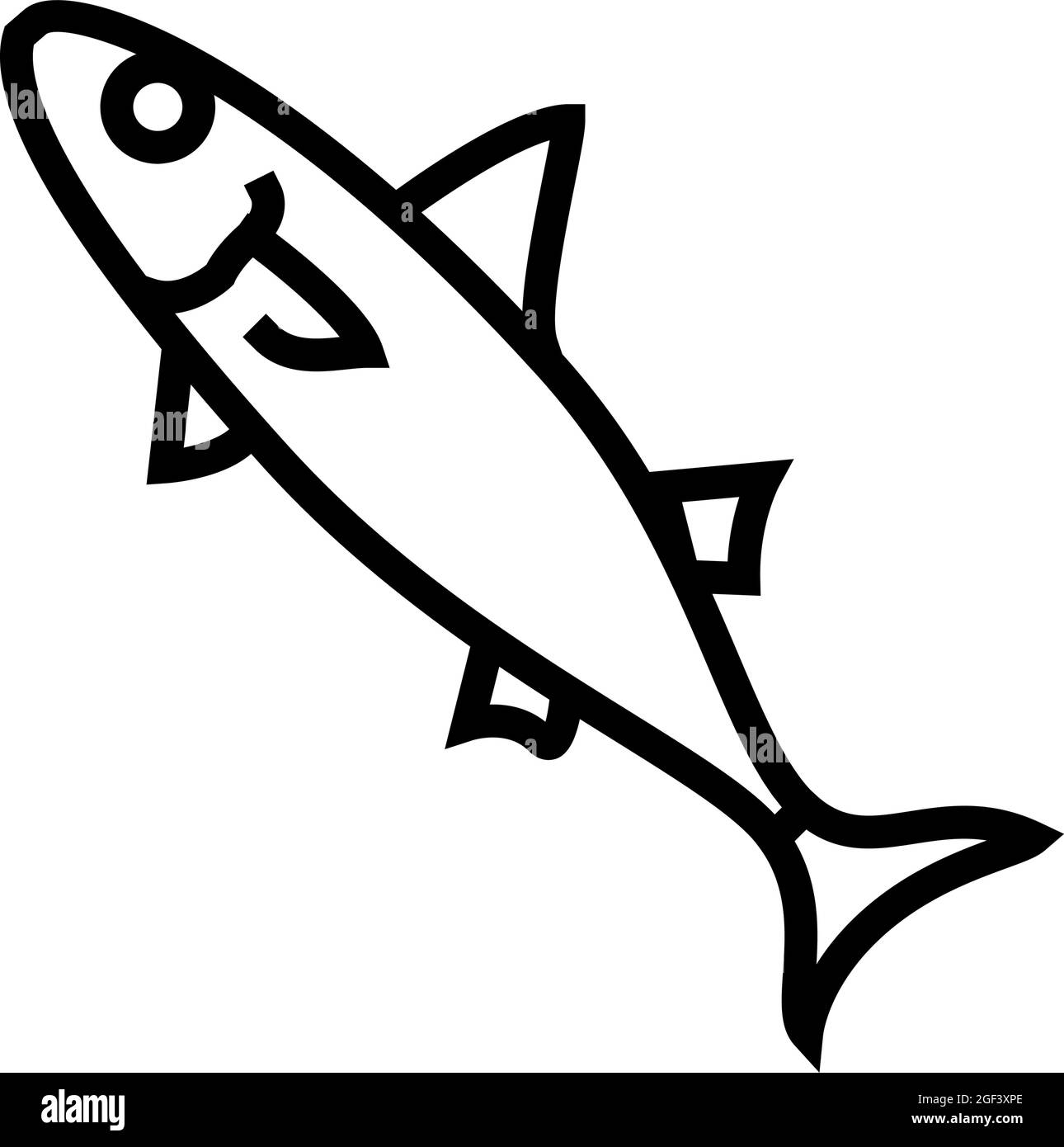 illustration vectorielle de l'icône en forme de ligne de maquereau Illustration de Vecteur