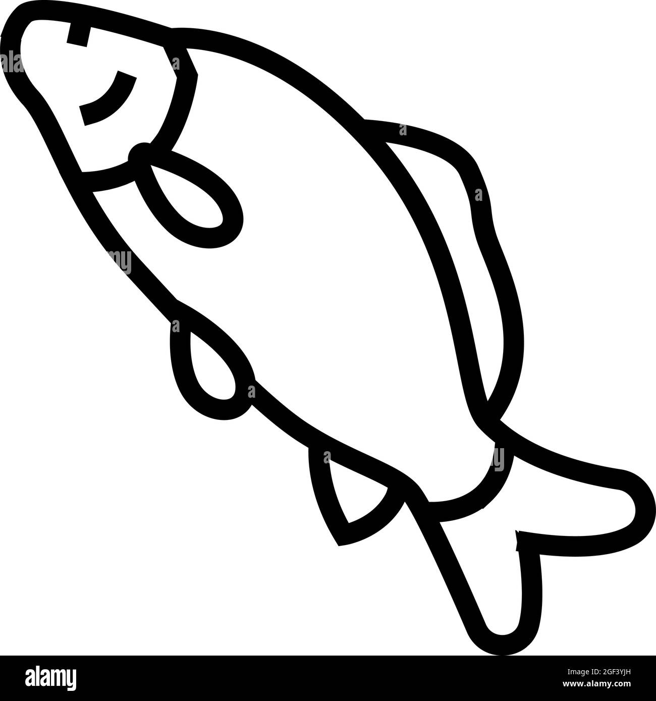 illustration vectorielle d'icône de ligne de carpe commune Illustration de Vecteur