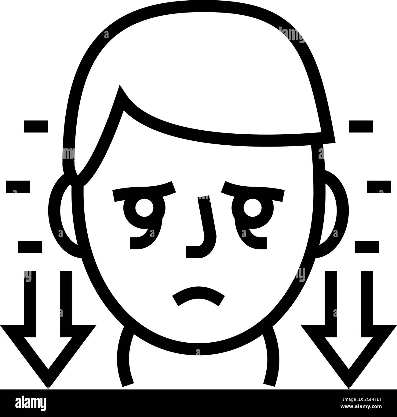 hyperthyroïdie ligne endocrinologie icône vecteur illustration Illustration de Vecteur