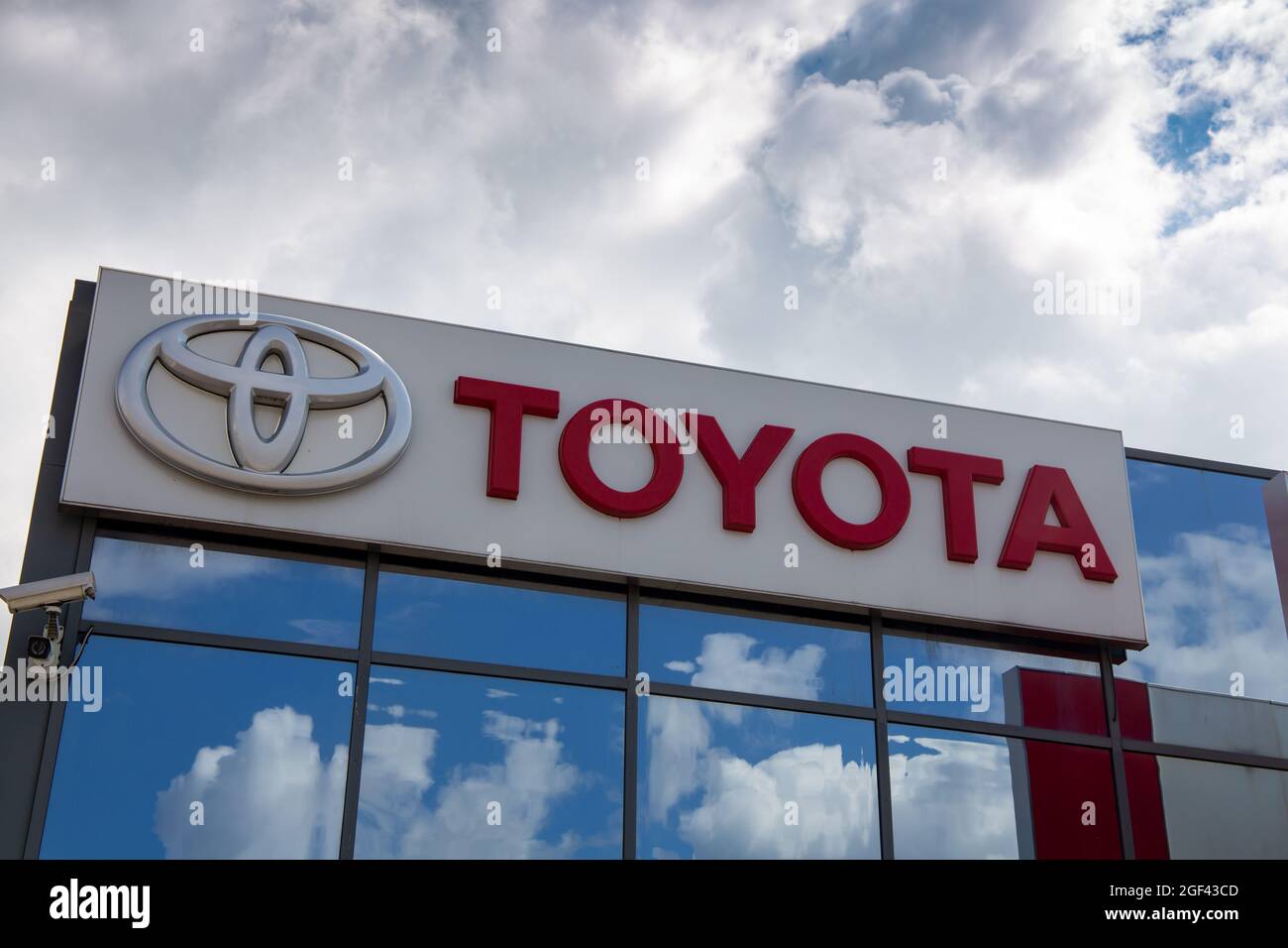 Logo Toyota (Sibiu Roumanie, 19 août 2021) Banque D'Images