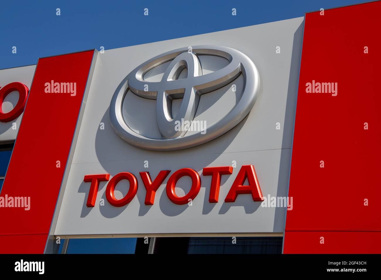 Logo Toyota (Sibiu Roumanie, 19 août 2021) Banque D'Images
