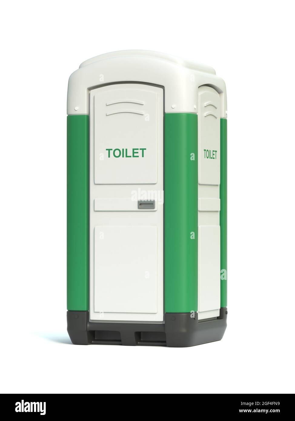 toilettes portables isolées sur fond blanc rendu 3d Banque D'Images