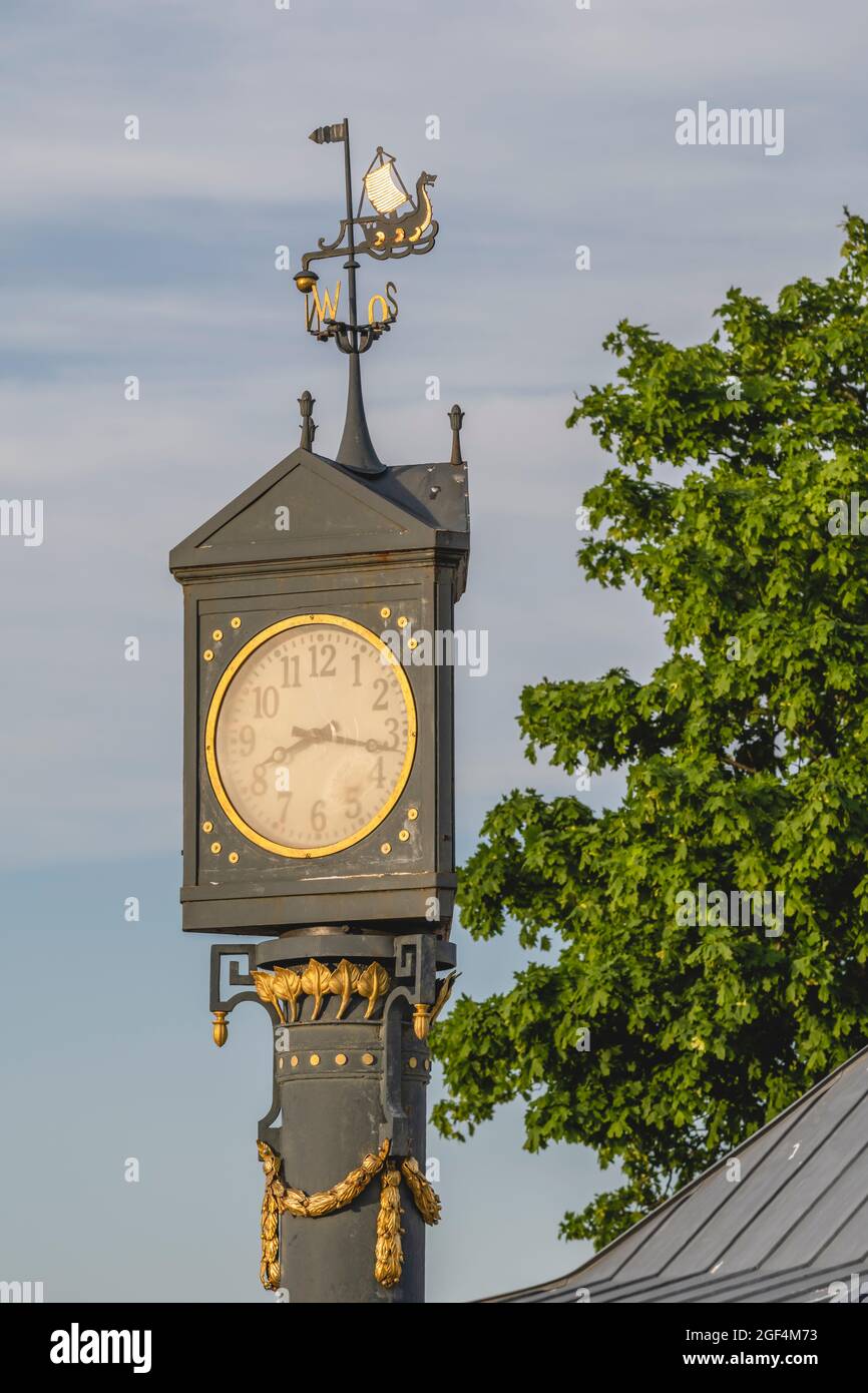 Allemagne, Mecklenburg-Ouest Pomerania, Heringsdorf, horloge historique Banque D'Images