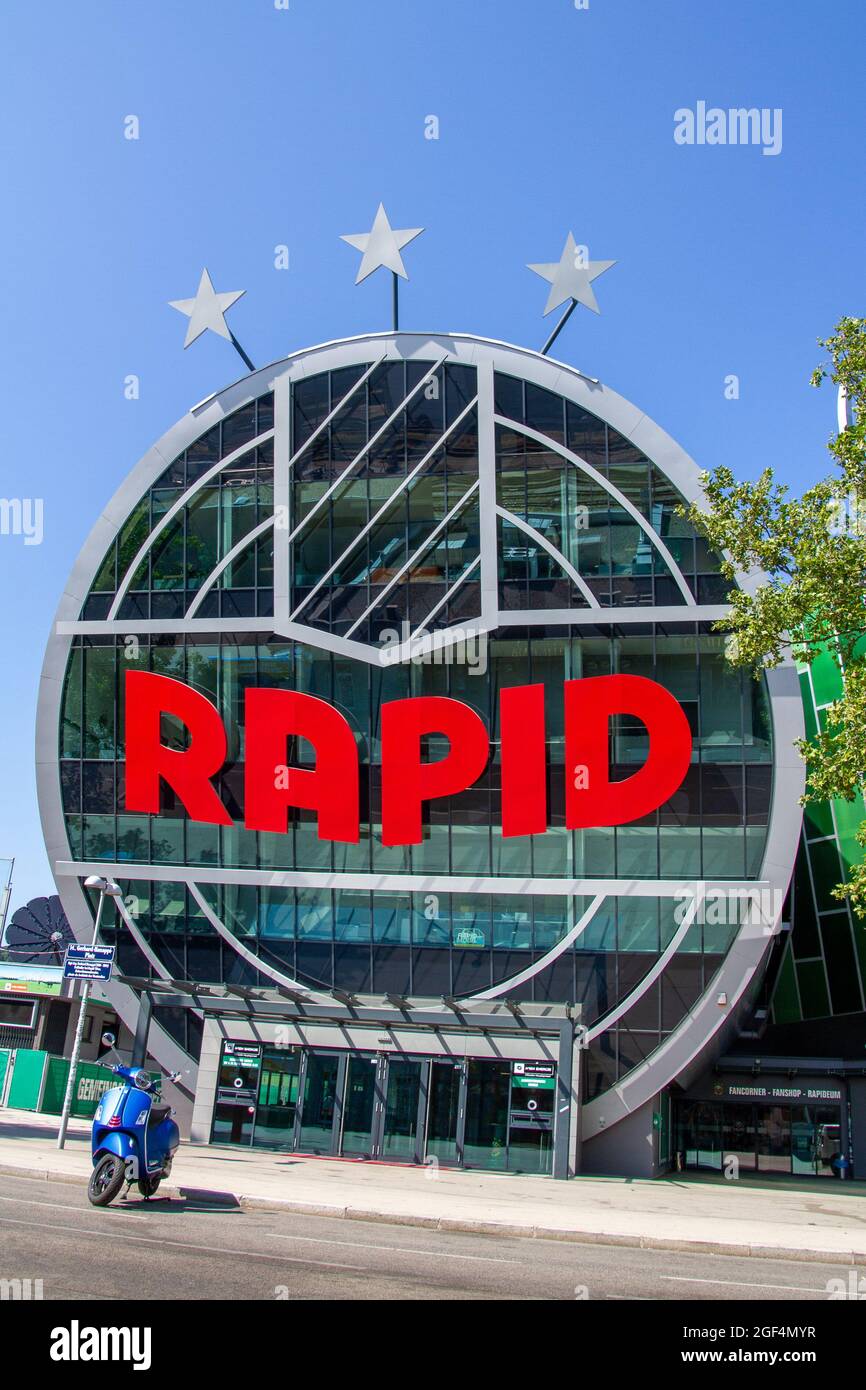 Vienne, Autriche, 22 juillet 2021. Rapid Vienna est un club de football  autrichien basé à Hütteldorf, dans le quatorzième arrondissement de Vienne.  Ses couleurs sont gr Photo Stock - Alamy