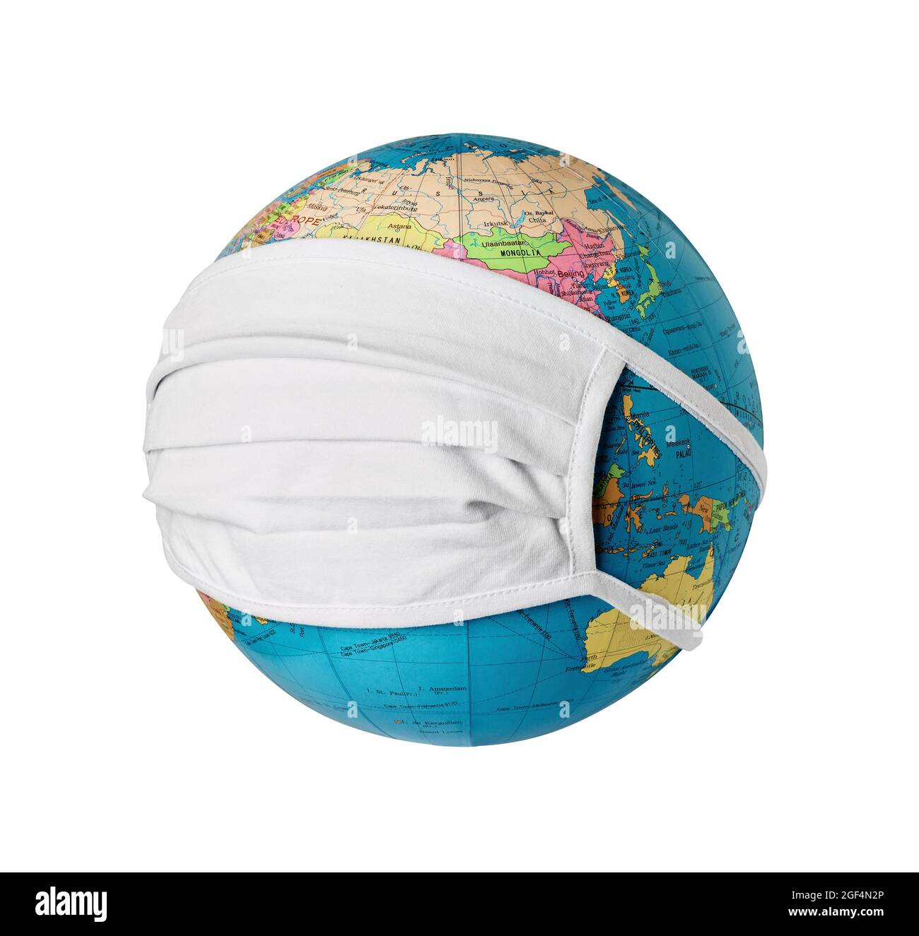 masque terre globe maladie épidémique virus corona coronavirus soins de santé médical Banque D'Images