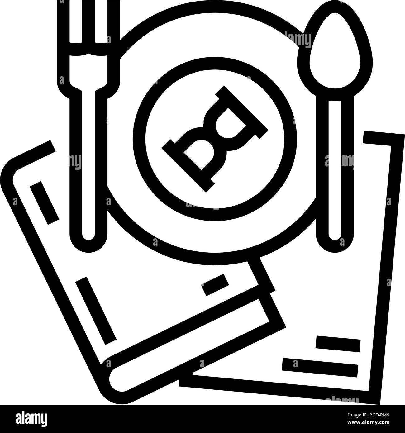 illustration vectorielle de l'icône de la ligne d'historique des aliments Illustration de Vecteur