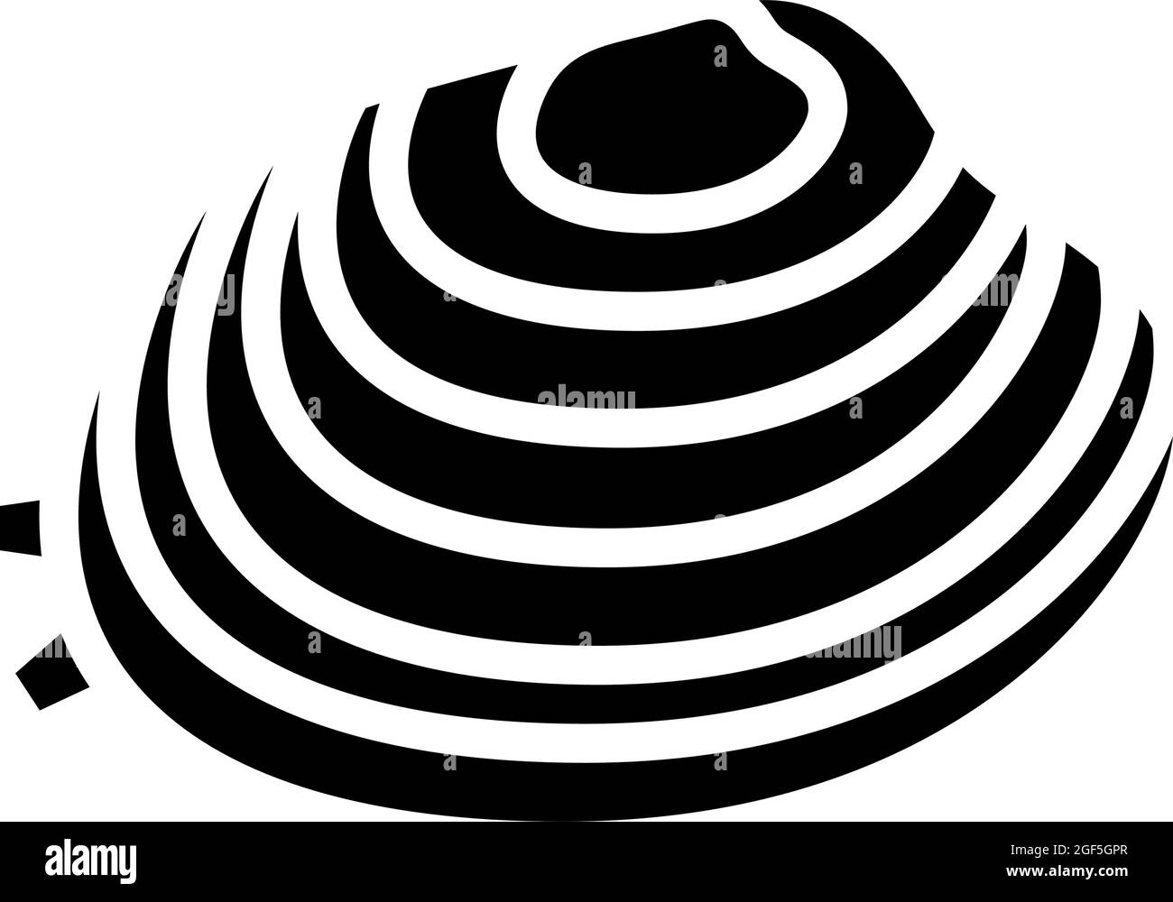 illustration vectorielle d'icône de glyphe de palourdes de manille Illustration de Vecteur