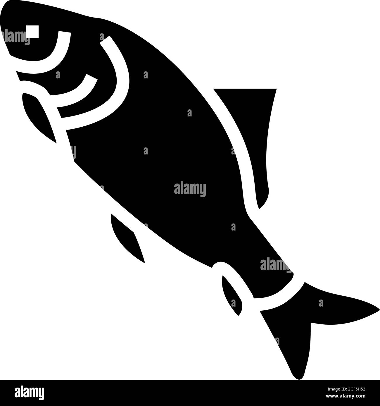 illustration vectorielle de l'icône de glyphe de poisson de catla Illustration de Vecteur