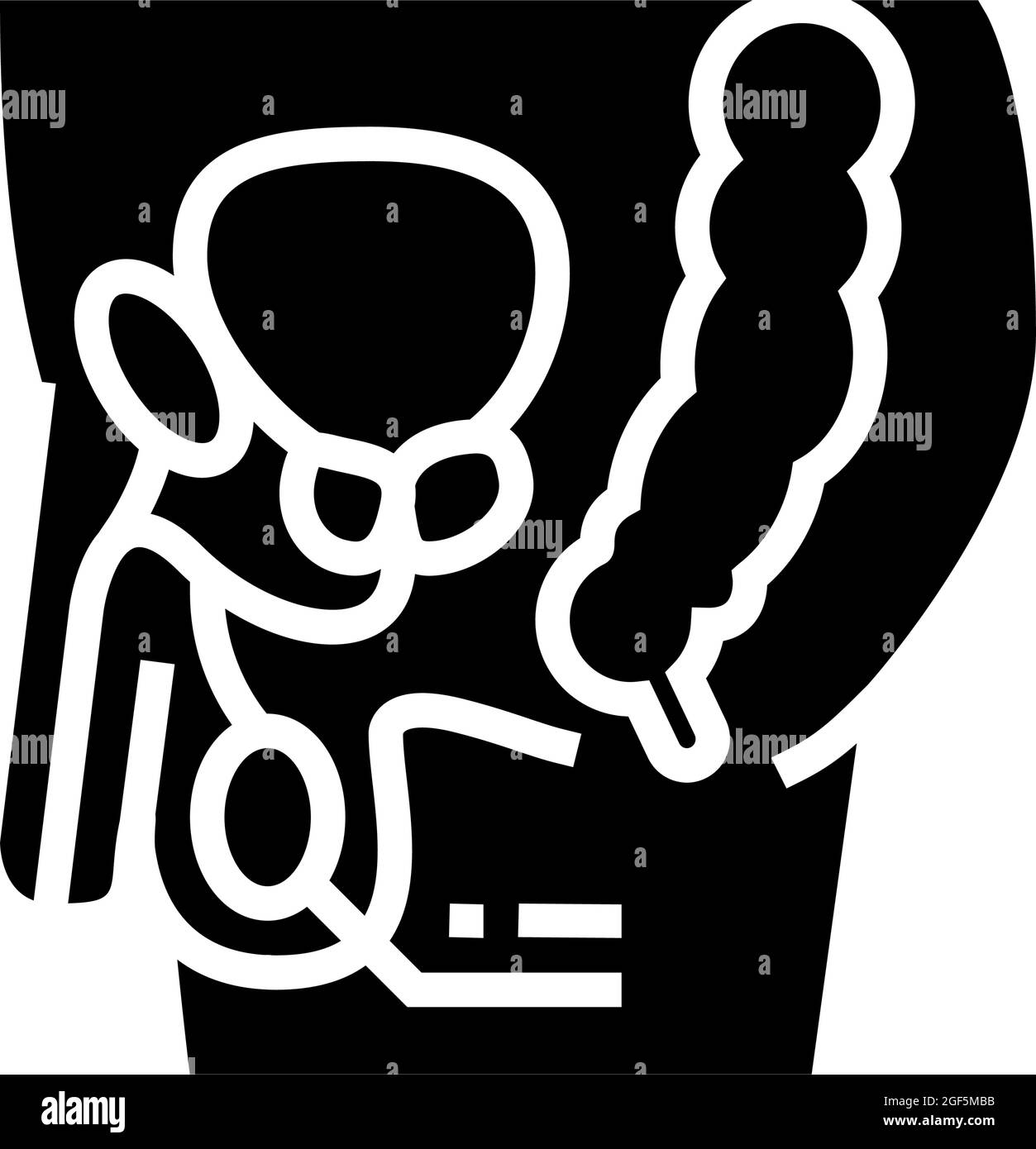 testicules endocrinologie glyphe icône illustration du vecteur Illustration de Vecteur