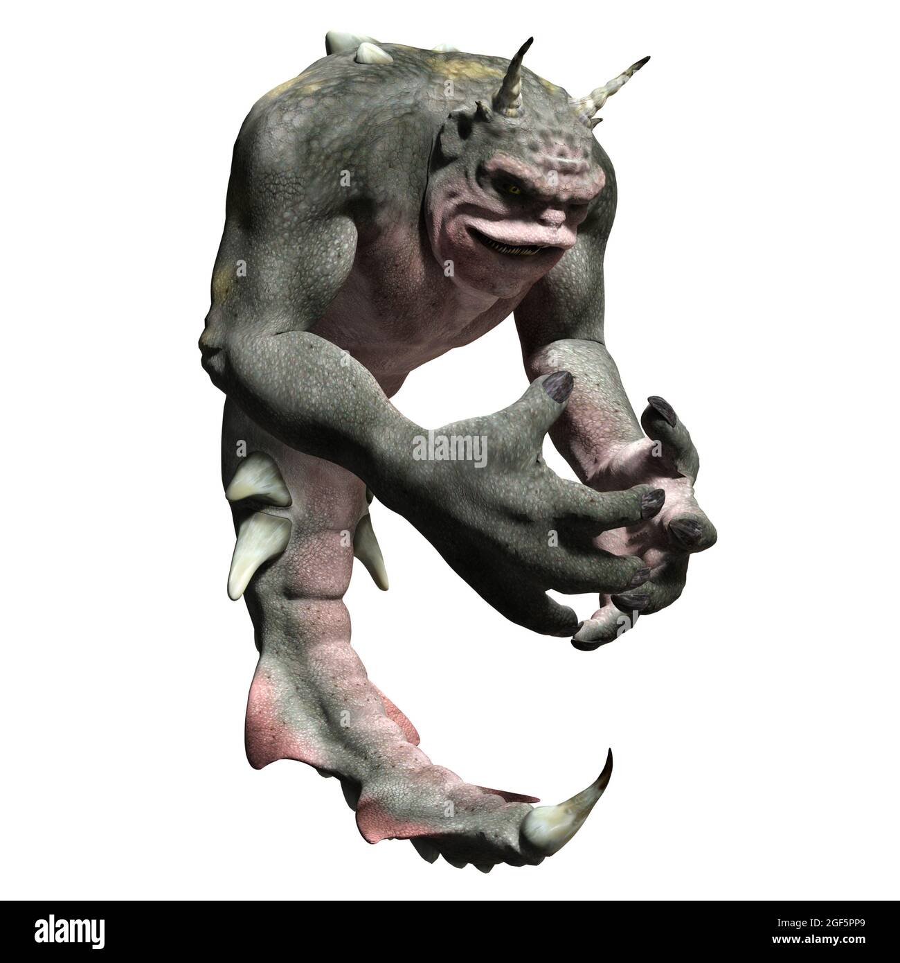 illustration 3d d'une créature fantasy isolée de l'enfer Banque D'Images