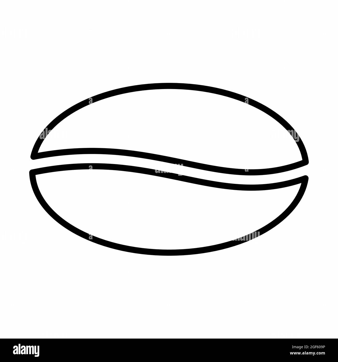 Vecteur d'icône de grain de café - style de ligne - illustration simple, contour modifiable, vecteur de modèle de conception, idéal pour les tirages, les affiches, publicités, ann Illustration de Vecteur