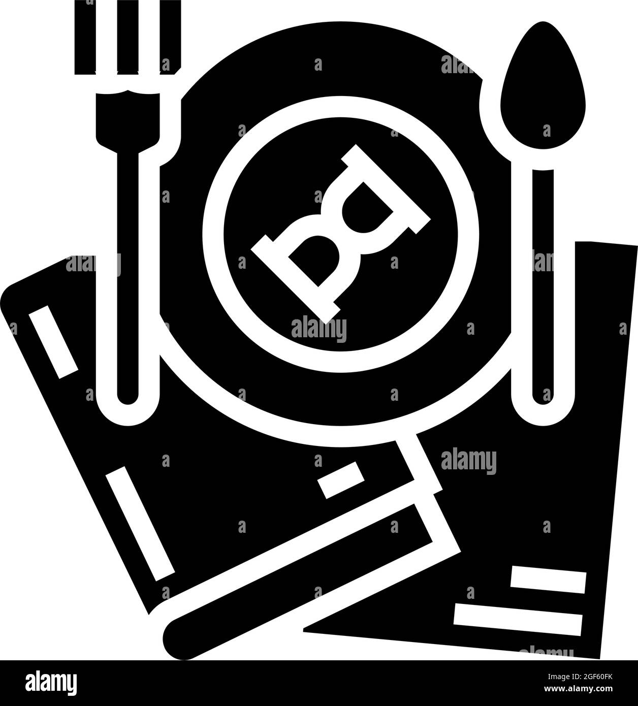 illustration vectorielle de l'icône du glyphe de l'historique alimentaire Illustration de Vecteur