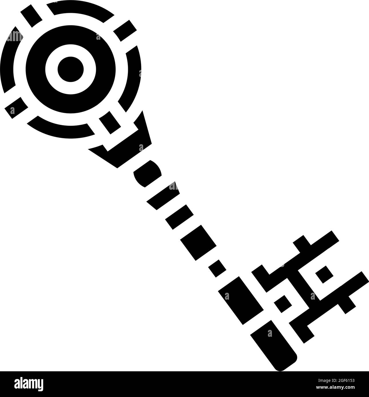 illustration vectorielle d'icône de glyphe de clé ancienne Illustration de Vecteur