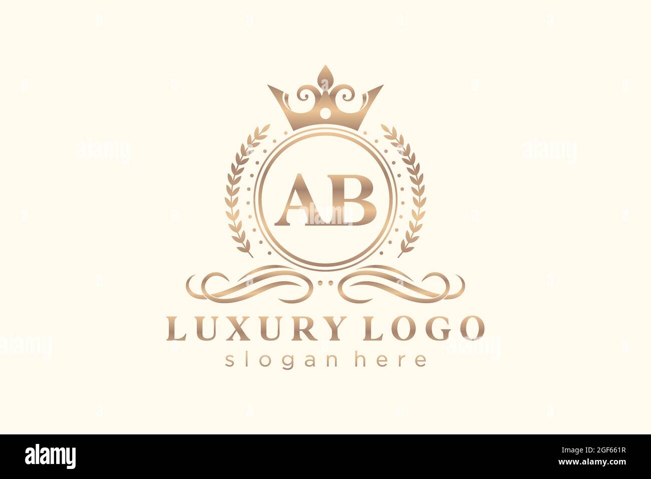 Modèle AB lettre Royal Luxury logo en illustrations vectorielles pour restaurant, Royalty, Boutique, café, Hôtel, Heraldic, bijoux, mode et autres illustrations vectorielles Illustration de Vecteur